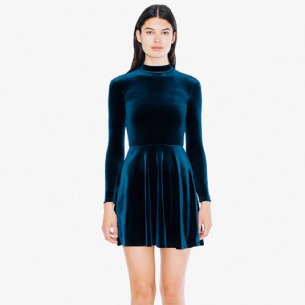 American Apparel Velvet Violette Skater Dress